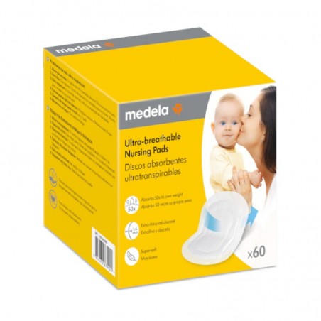  MEDELA DISCOS ABSORBENTES DESECHABLES ULTRATRANSPIRABLES 60 UDS 
