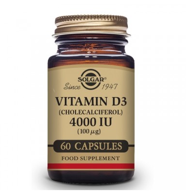 SOLGAR VITAMINA D3 4000IU 60 CÁPSULAS VEGETALES