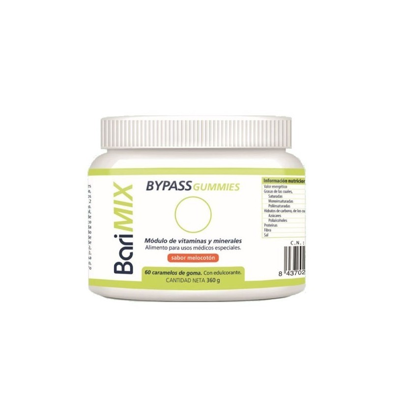 BARIMIX BYPASS GUMMIES 60 CARAMELOS DE GOMA SABOR MELOCOTÓN