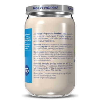 NUTRIBÉN POTITO VERDURITAS CON LENGUADO 235G