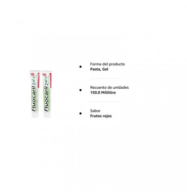 FLUOCARIL JUNIOR DUPLO PASTA DENTÍFRICA FRUTOS ROJOS 2X75ML