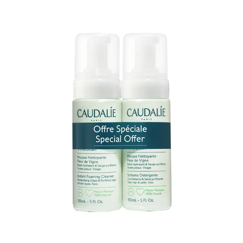 CAUDALIE VINOCLEAN PACK 2 ESPUMA LIMPIADORA 150 ML