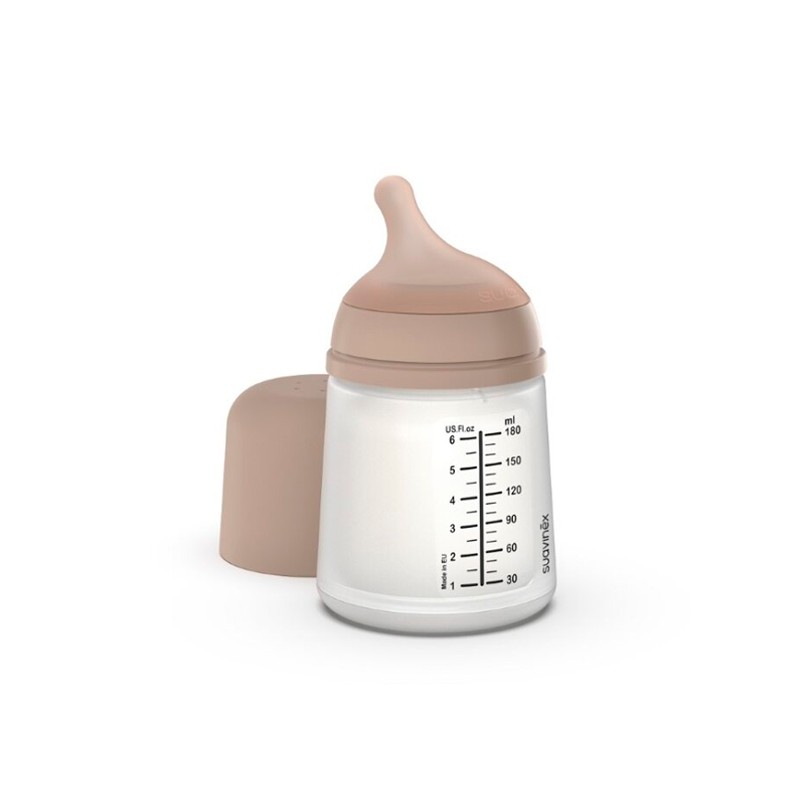 SUAVINEX ZERO.ZERO BIBERON ANTICOLICO SILICONA  FLUJO ADAPTABLE +0 MESES 180 ML