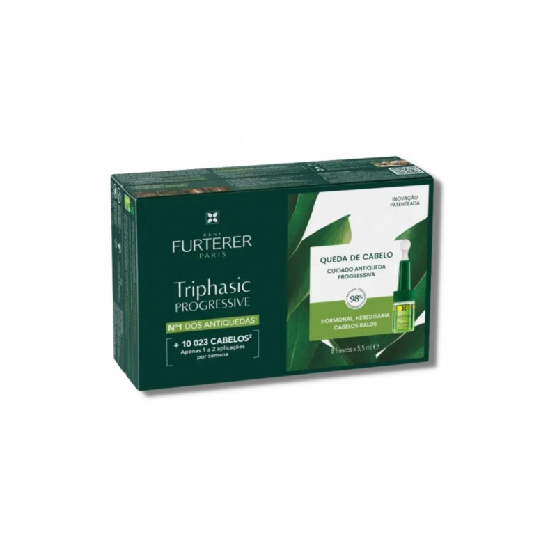 RENE FURTERER TRIPHASIC PROGRESIVE TRATAMIENTO ANTICAIDA 8 FRASCOS 5,5 ML