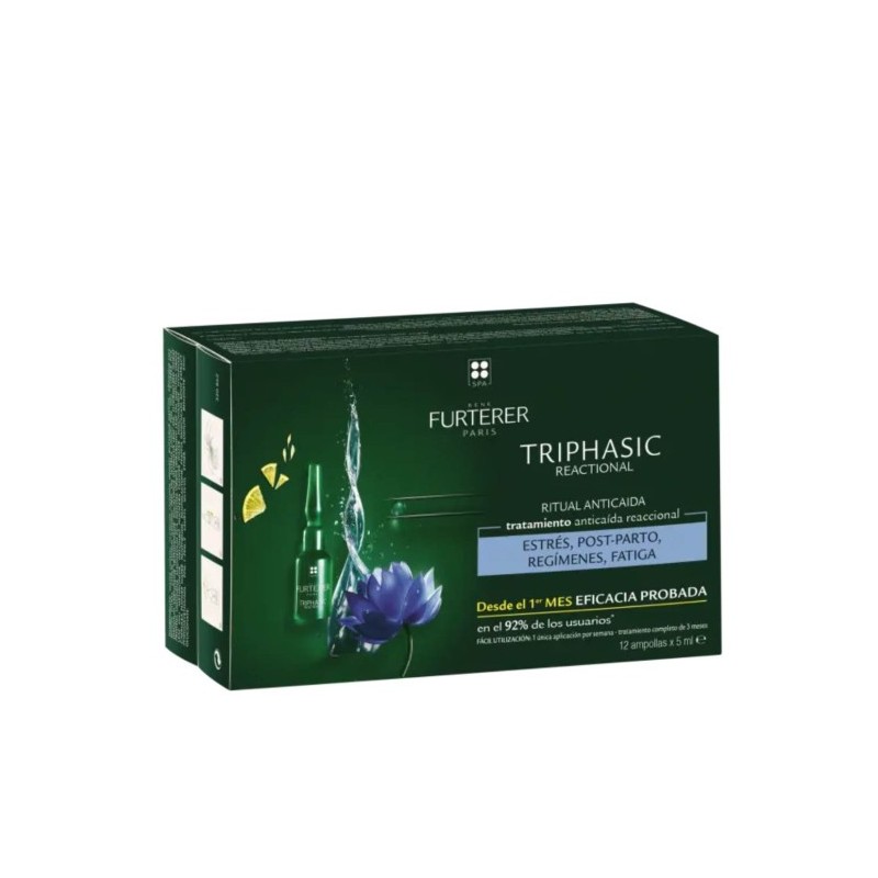 RENE FURTERER TRIPHASIC TRATAMIENTO ANTICAIDA REACCIONAL 12 AMPOLLAS 5 ML