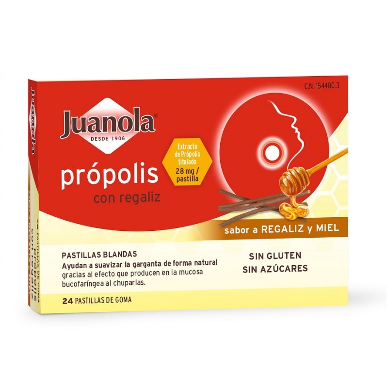 JUANOLA PROPOLIS CON REGALIZ 24 PASTILLAS BLANDAS