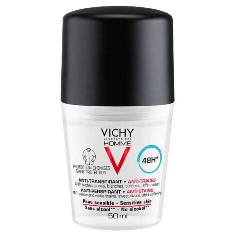 VICHY HOMME ANTITRANSPIRANTE ANTIMANCHAS HOMBRE 1 ROLL ON 50 ML