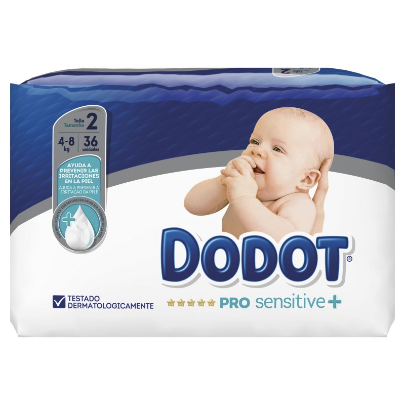 PAÑAL INFANTIL DODOT PRO SENSITIVE T- 2 4-8 KG 36 U