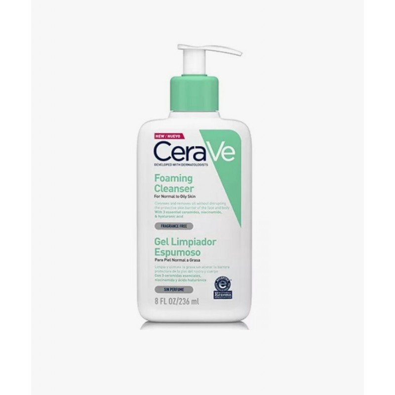 CERAVE GEL LIMPIADOR ESPUMOSO 236 ML