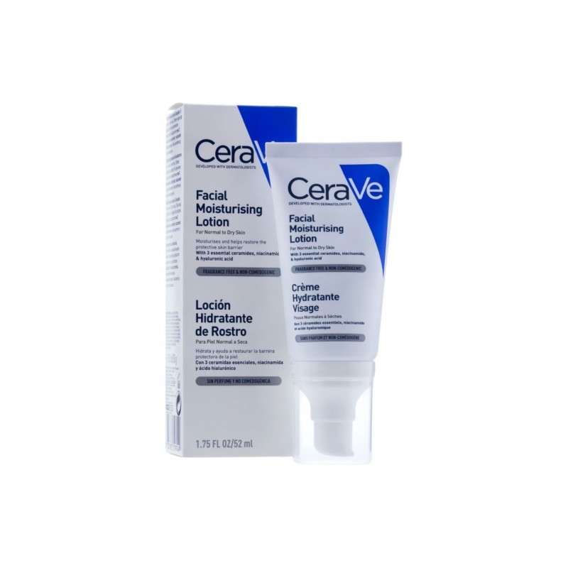 CERAVE LOCION HIDRATANTE DE ROSTRO PIEL NORMAL 52 ML