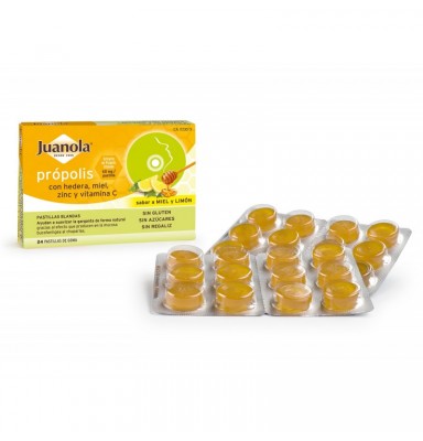 JUANOLA PASTILLAS PRO HED MIEL ZINC 24 PASTILLAS DE GOMA