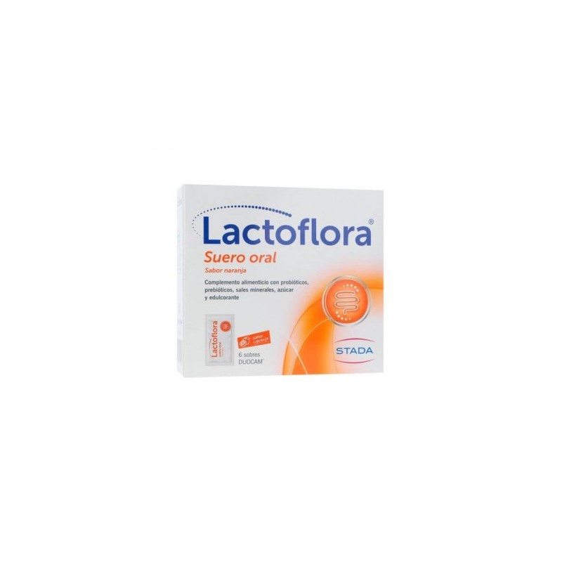 LACTOFLORA SUERO ORAL 6 SOBRES DUOCAM 6,58 G SABOR NARANJA