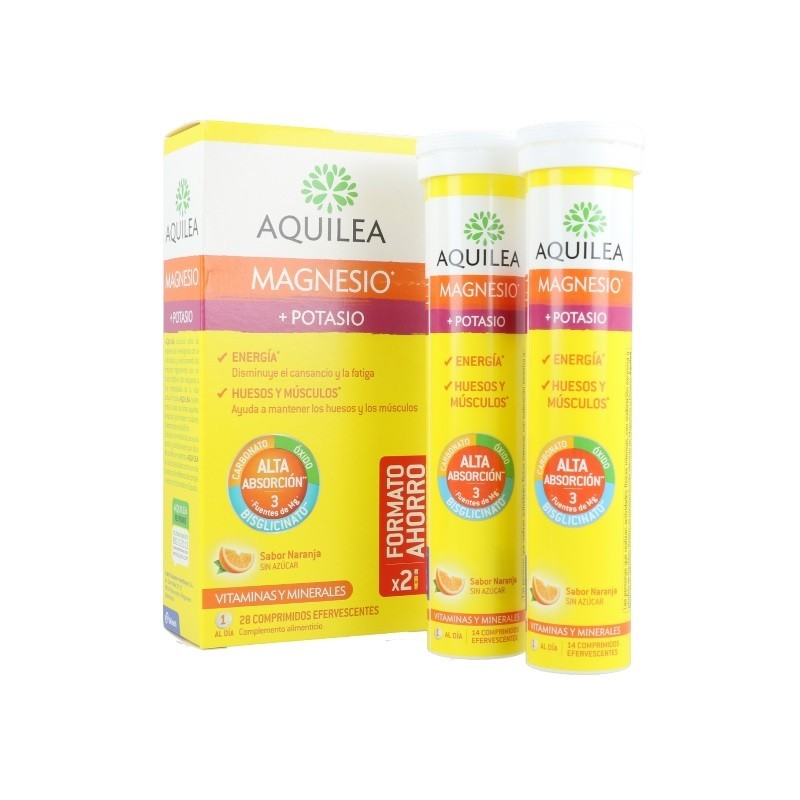 AQUILEA MAGNESIO+K DUPLO 28 COMP EFERVESCENTES