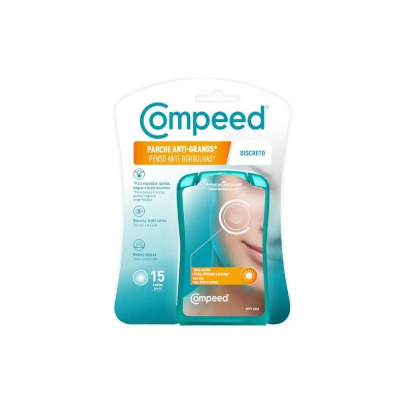 COMPEED PARCHE ANTI-GRANOS DISCRETO TRIPLE ACCION 15 UNIDADES