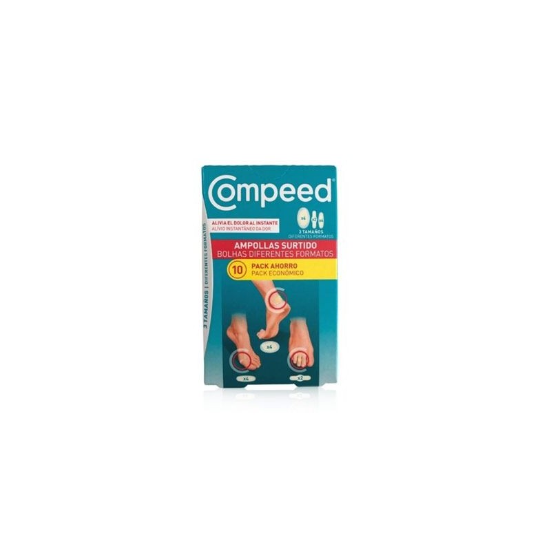 COMPEED AMPOLLAS SURTIDO 3 TAMAÑOS 10 UNIDADES PACK AHORRO