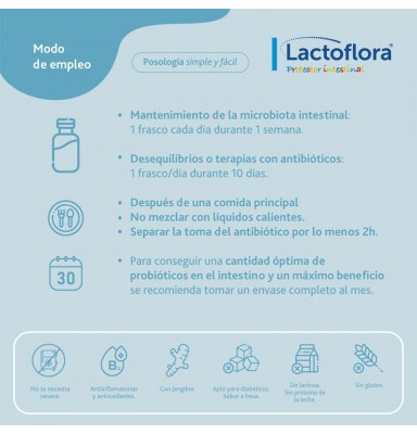 LACTOFLORA PROTECTOR INTESTINAL INFANTIL 10 VIALES SABOR FRESA