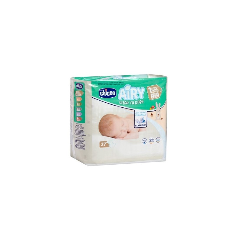 CHICCO PAÑAL AIRY NEWBORN 2-5 KG 27UDS