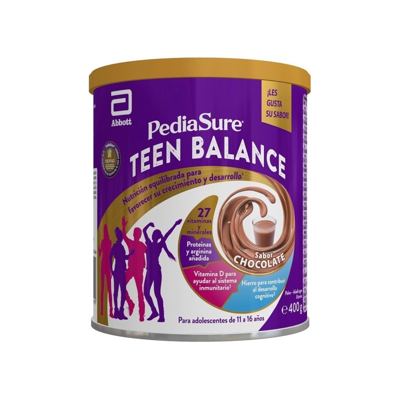 PEDIASURE TEEN BALANCE 1 LATA 400 G SABOR CHOCOLATE