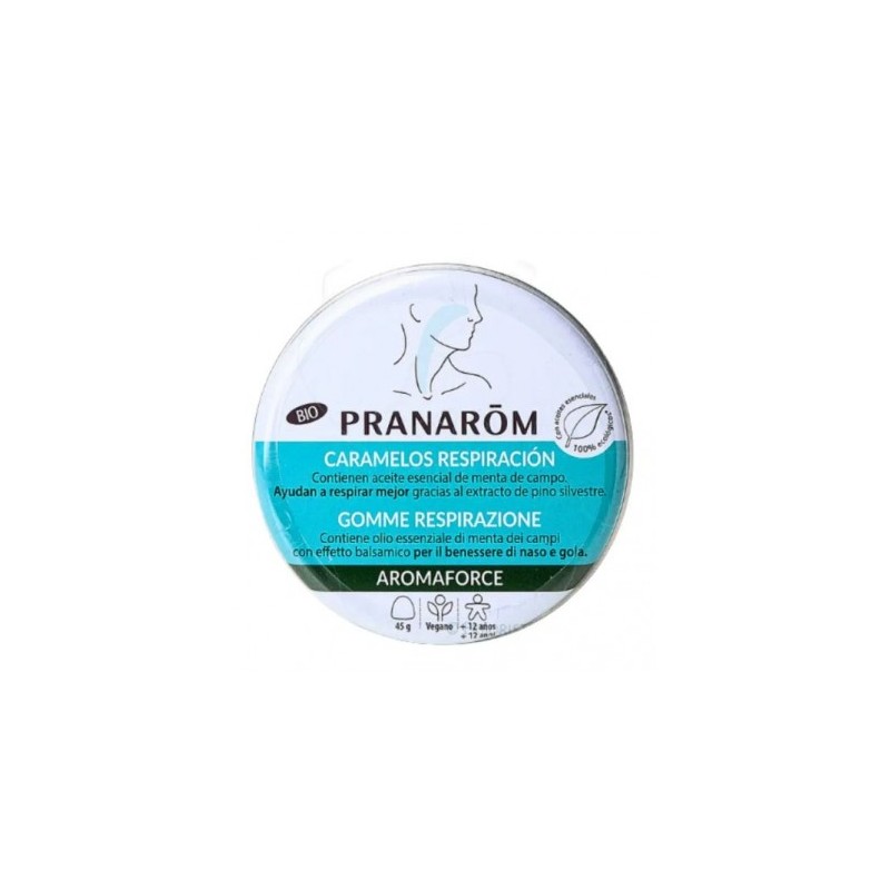 PRANAROM AROMAFORCE CARAMELOS RESPIRACION MENTA