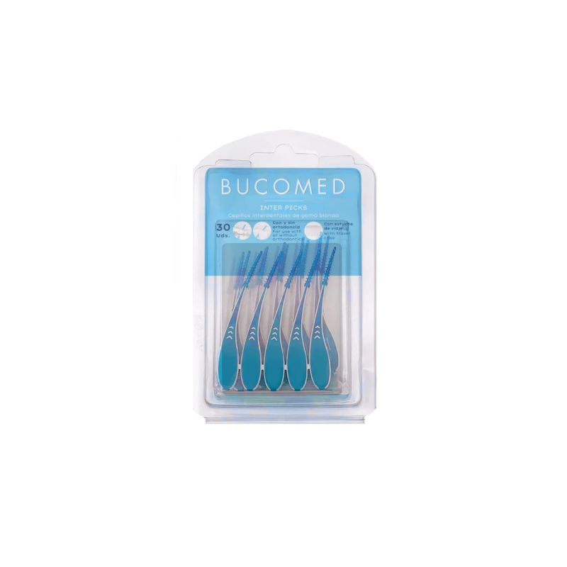 BUCOMED CEPILLO INTERDENTAL INTER-PICKS GOMA 30 UNIDADES