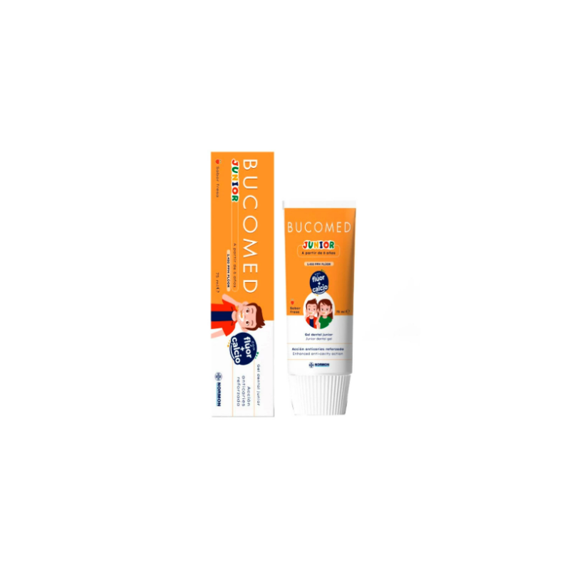 BUCOMED GEL DENTAL JUNIOR 1 TUBO 75 ML SABOR FRESA