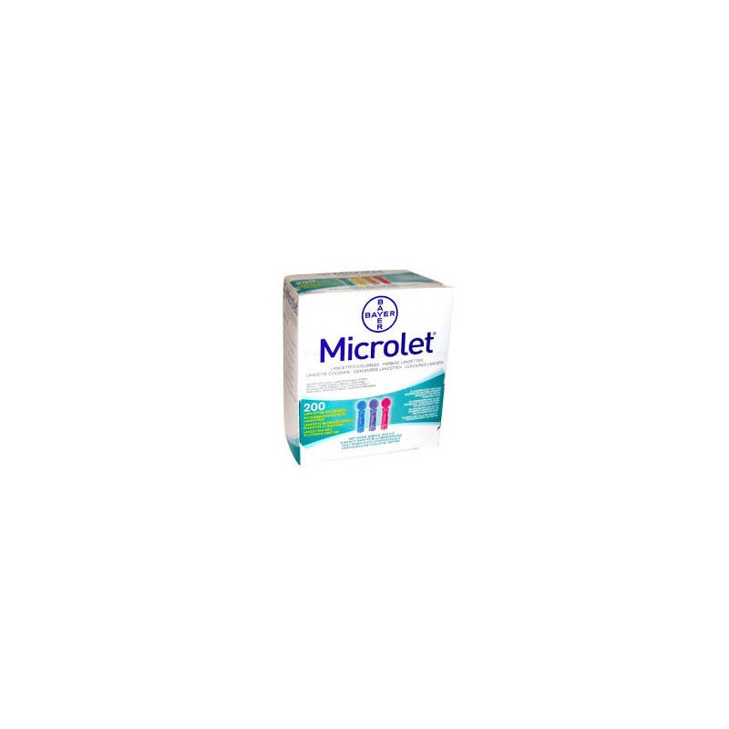 MICROLET LANCETAS COLORES 200 UND  BAYER