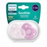 CHUPETE SILICONA PHILIPS AVENT SOOTHIES 0-6 MESES 2 UNIDADES NIÑA