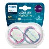 CHUPETE SILICONA PHILIPS AVENT ULTRA AIR NOCTURNO 6 - 18 MESES 2 UNIDADES NIÑA