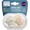 CHUPETE SILICONA PHILIPS AVENT ULTRA AIR COLLECTION 0 - 6 MESES 2 UNIDADES NIÑA MARIPOSA SCF080/02
