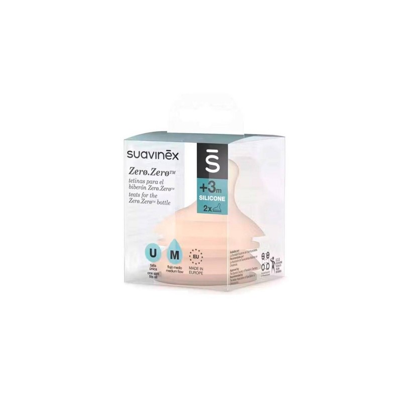 SUAVINEX TETINA ZERO.ZERO SILICONA ANTICOLICO FLUJO M +3