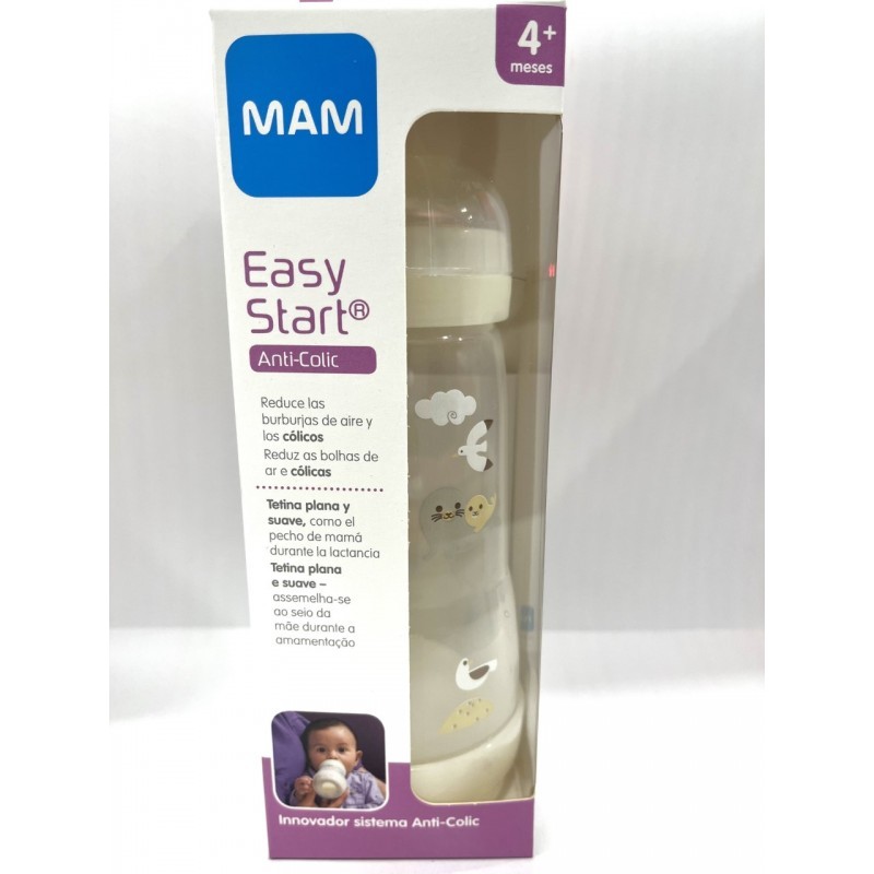 MAM BIBERON ANTI-COLIC EASY START +4 MESES MATT-AZUL 320 ML