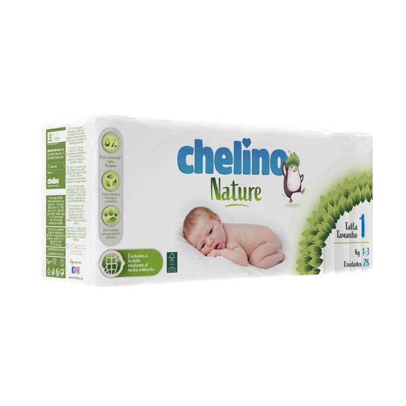PAÑAL INFANTIL CHELINO NATURE TALLA 1 28 UNIDADES