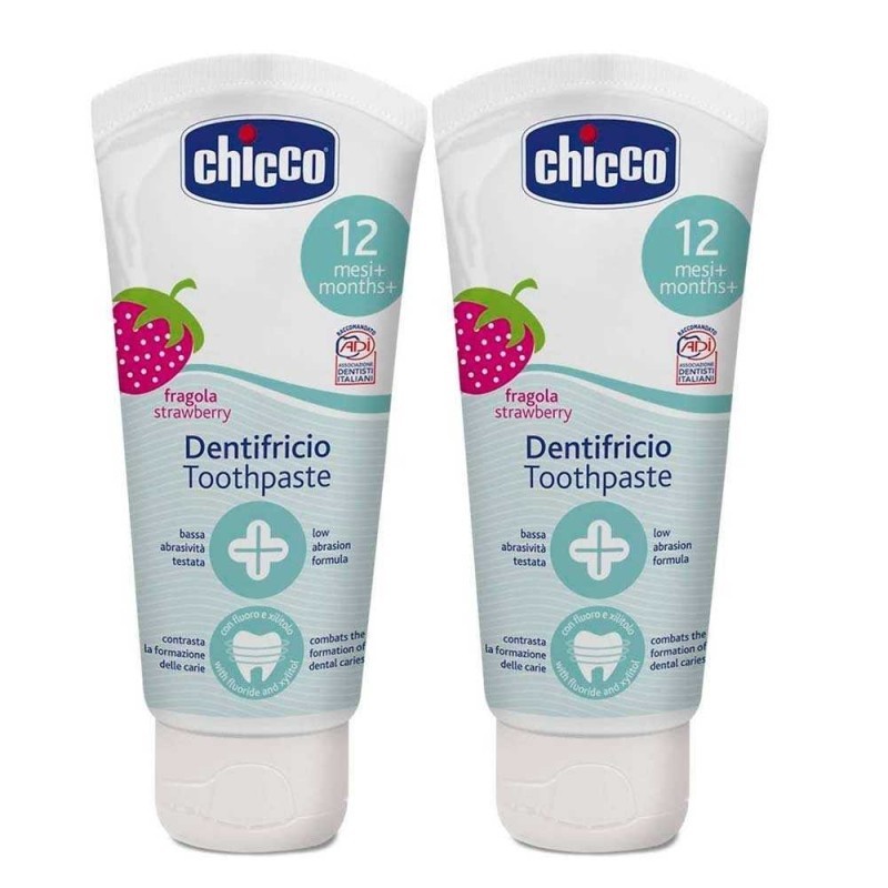 CHICCO PASTA DENTAL INFANTIL DUPLO 50 ML SABOR FRESA