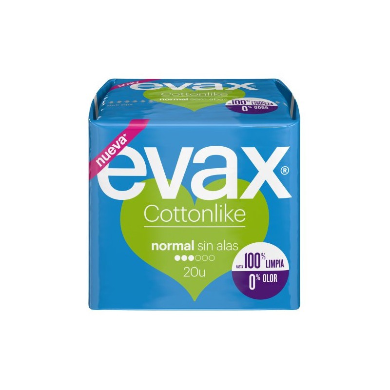COMP EVAX COTTONLIKE NORMAL SIN ALAS 20U