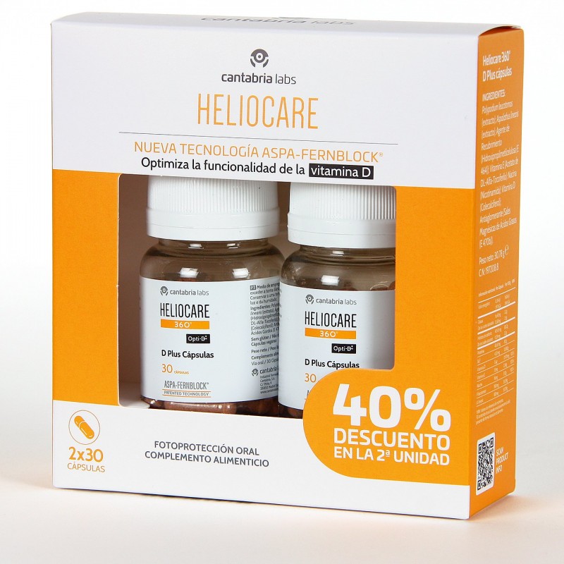 HELIOCARE 360º PACK  D PLUS 60 CAPSULAS