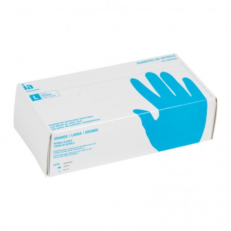  INTERAPOTHEK GUANTES DE NITRILO SIN POLVO TALLA L 100 UNIDADES 