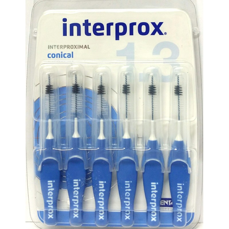 INTERPROX CEPILLO CONICAL 1.3 6 UNIDADES