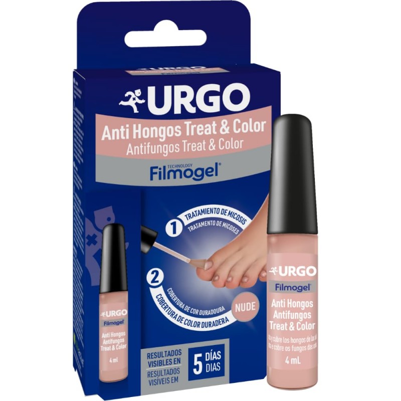 URGO TREAT & COLOR ANTIHONGOS FRASCO 4 ML COLOR NUDE