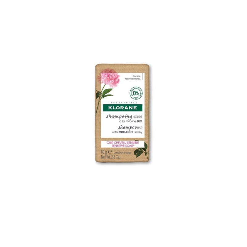 KLORANE CHAMPU SOLIDO A LA PEONIA BIO PASTILLA 80 G
