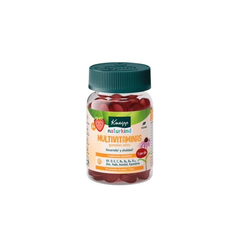 KNEIPP GUMMIES NIÑOS MULTIVITAMINAS 30 CARAMELOS DE GOMA SABOR FRESA