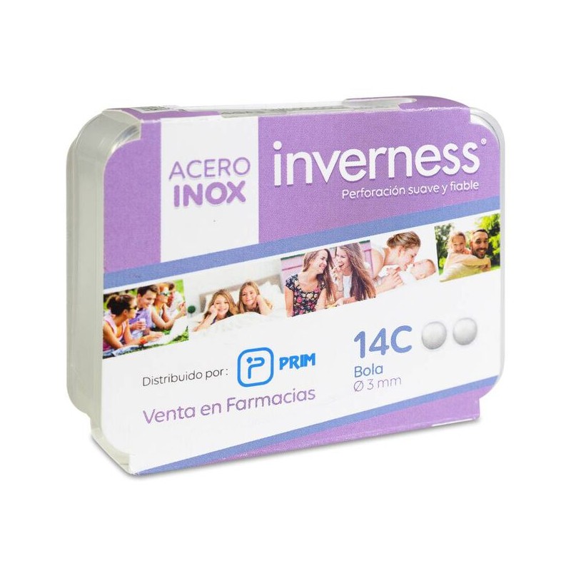 PRIM INVERNESS PENDIENTE ACERO INOXIDABLE 14C BOLA 3 MM