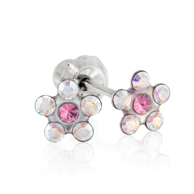 PRIM INVERNESS PENDIENTE ACERO INOXIDABLE 120C FLOR NATURAL ROSA