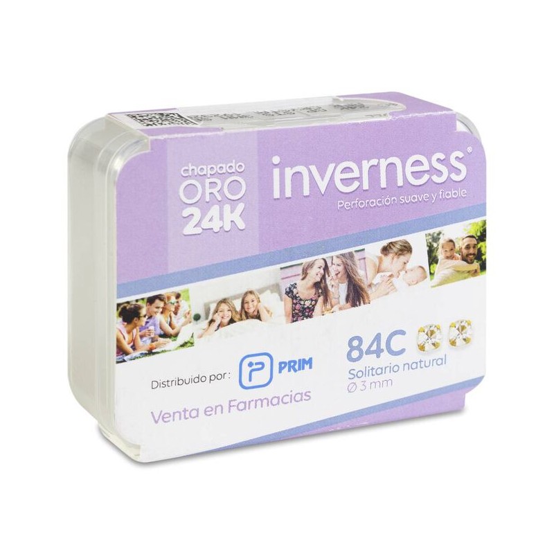 PRIM INVERNESS PENDIENTE 24K 84C SOLITARIO NATURAL 3 MM