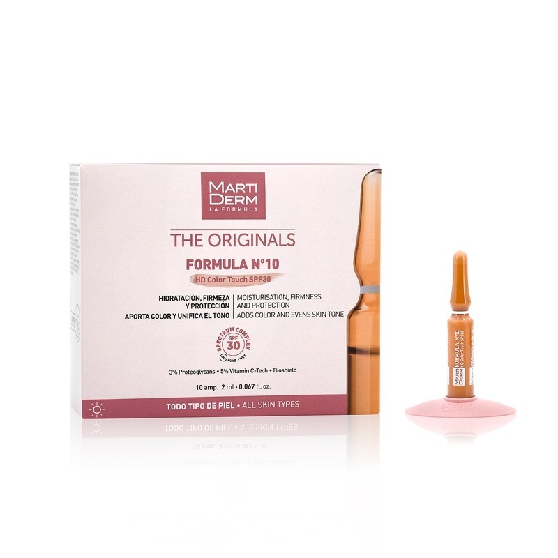 MARTIDERM FORMULA Nº 10 HD COLOR TOUCH SPF 30 10 AMPOLLAS 2 ML