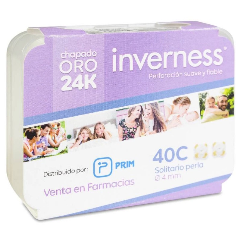 PRIM INVERNESS PENDIENTE 24K 40C SOLITARIO PERLA 4 MM