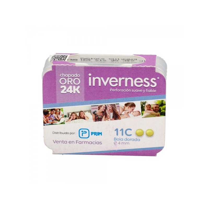 PRIM INVERNESS PENDIENTE 24K 11C BOLA DORADA 4 MM