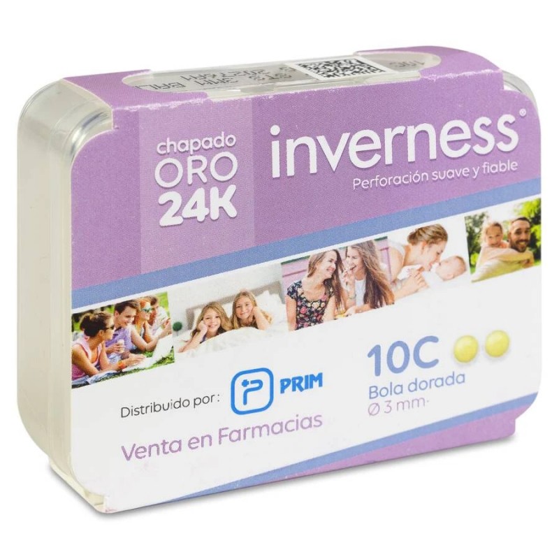 PRIM INVERNESS PENDIENTE 24K 10C BOLA DORADA 3 MM