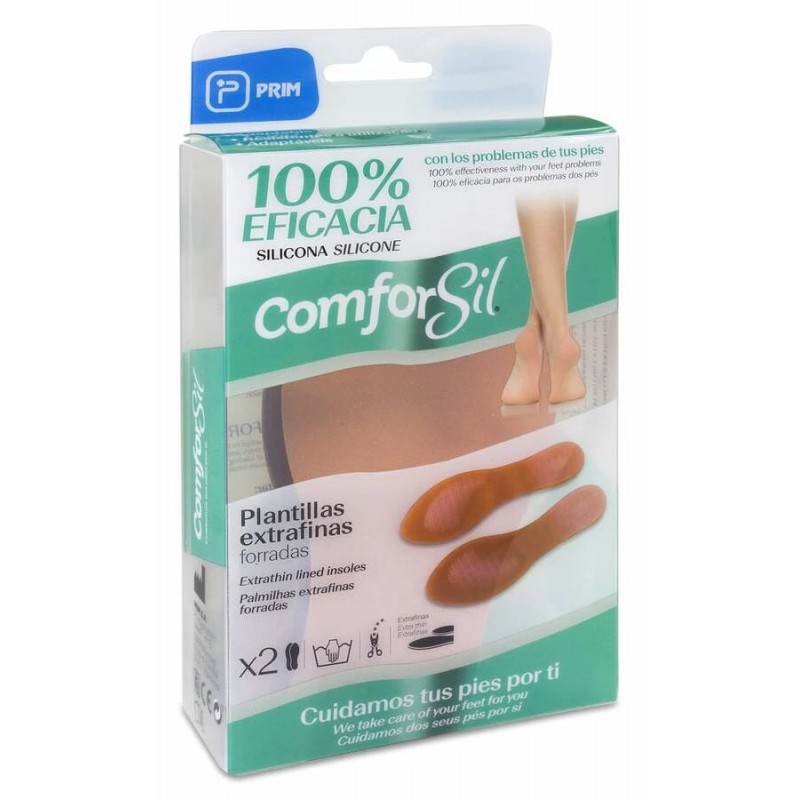 PRIM COMFORSIL PLANTILLAS EXTRAFINAS MINI SILICONA FORRADAS