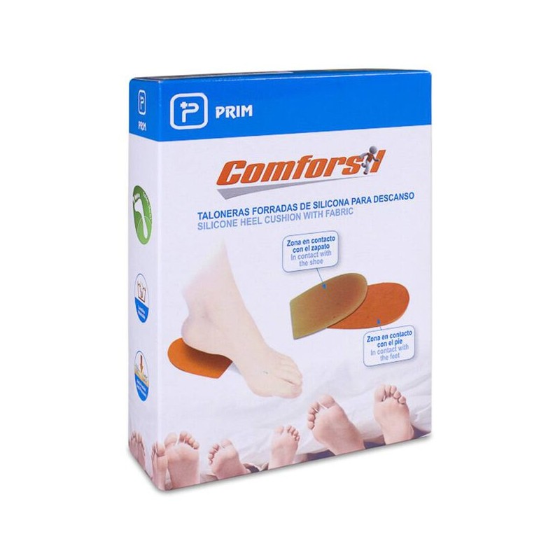 PRIM COMFORSIL TALONERAS FORRADAS DESCANSO  SILICONA 2 UNIDADES TALLA S CCF214S