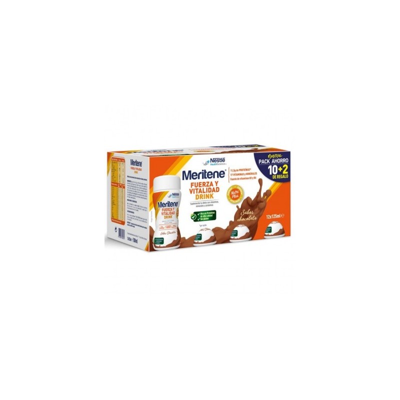 MERITENE FUERZA Y VITALIDAD DRINK CHOCO 12X125ML
